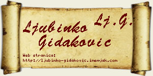 Ljubinko Gidaković vizit kartica